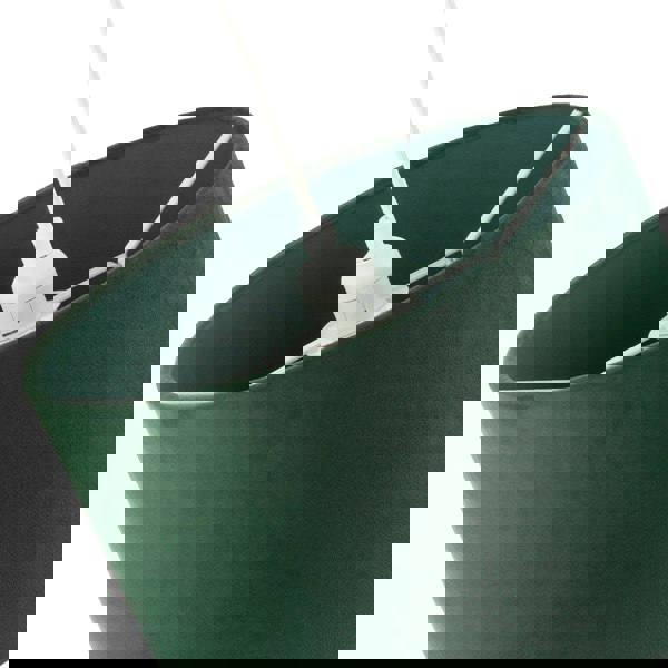 Soft Velvet Forest Green Fabric Round Lamp Shade for Table or Pendant Image 5