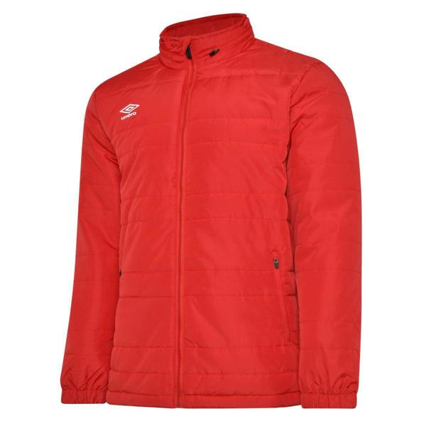 Umbro Mens Club Essential Bench Jacket - Vermillion - 