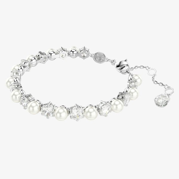 Swarovski Matrix Tennis White Pearl Bracelet 5689625