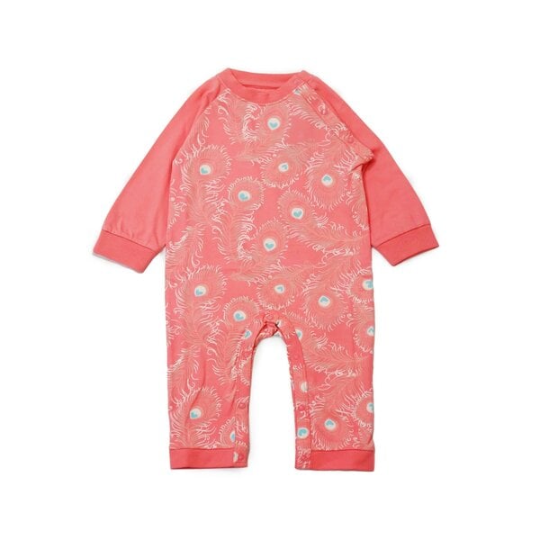 Lucy & Sam Pink Peacock Playsuit
