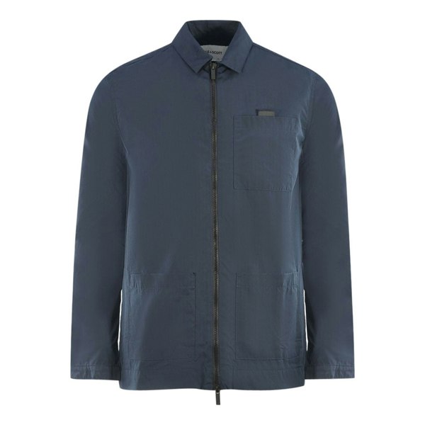 Lyle & Scott Cotton Ripstop Overshirt Jacket - Navy Blue