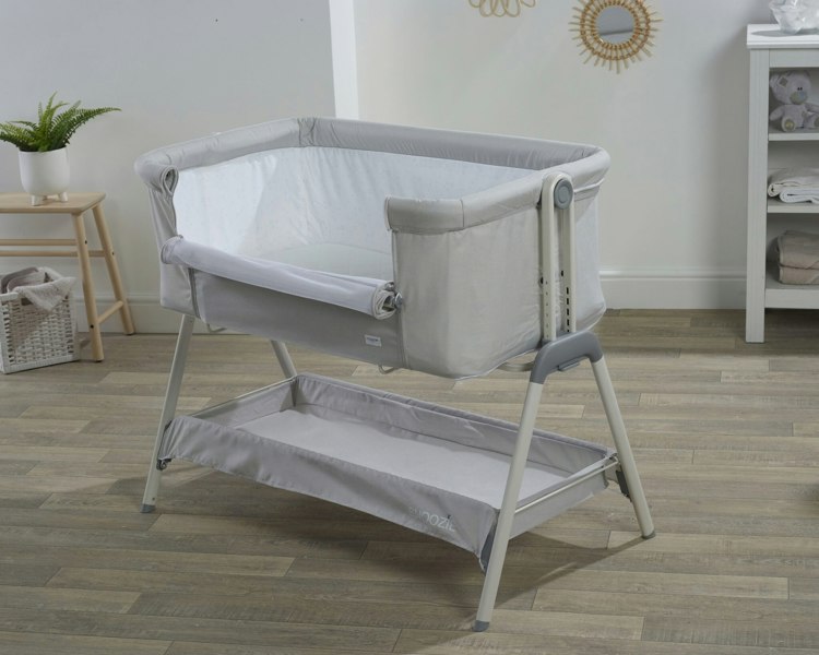 Kinder Valley Snoozie Bedside Crib Antarctica Grey