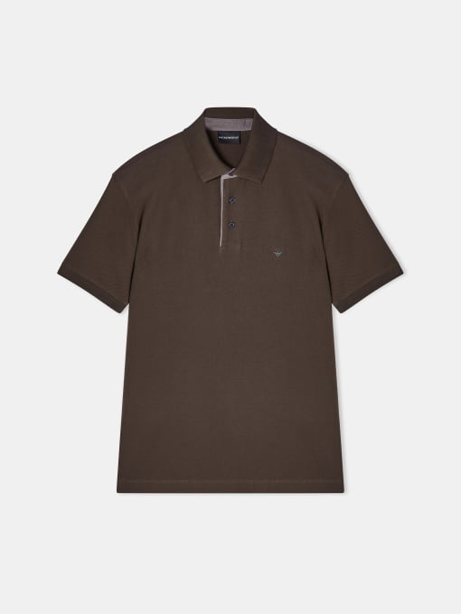 Emporio Armani EA7 Mens Polo Shirt - Brown