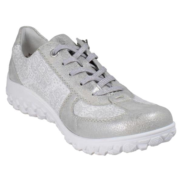 Rieker Womens Rieker Extra Wide Detailed Lace Up Trainers With Side Zip 59501