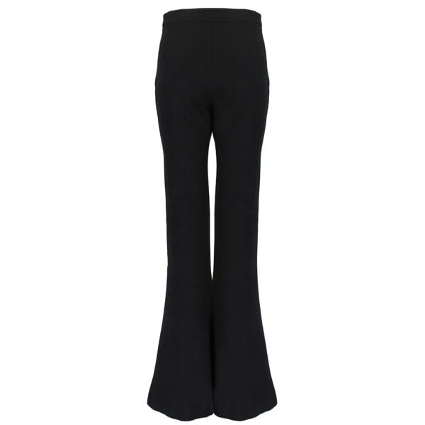 Ellery flared trousers in a black crepe fabric
