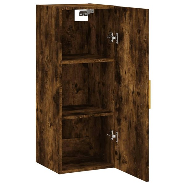 Berkfield Wall Mounted Cabinet Smoked Oak 34.5x34x90 cm