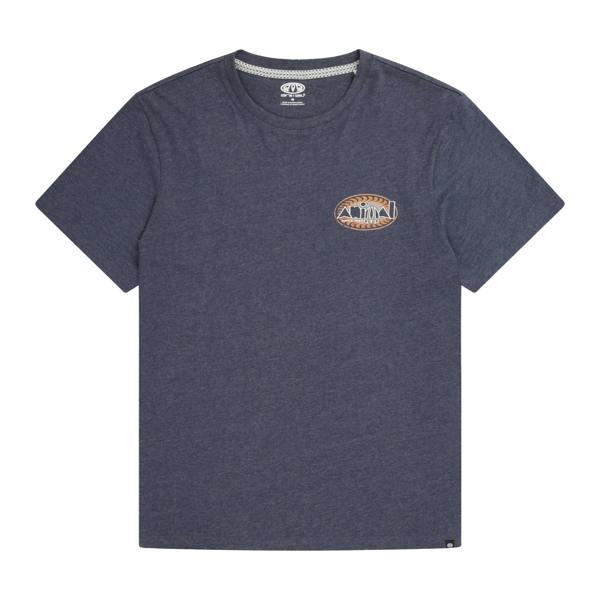 Animal Mens Chase Graphic Print Organic T-Shirt - Dark Blue - 