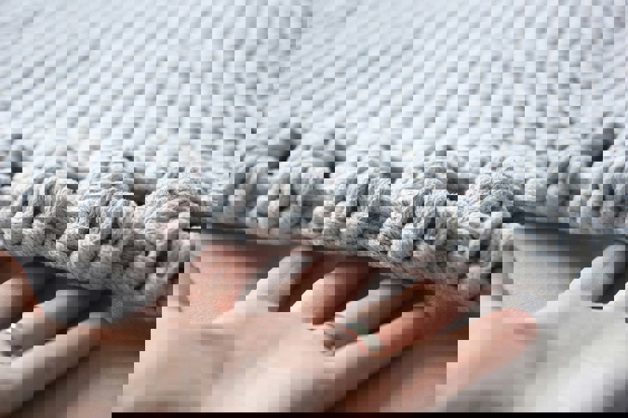 Zuri House Crochet BOHO rug | LIGHT GREY