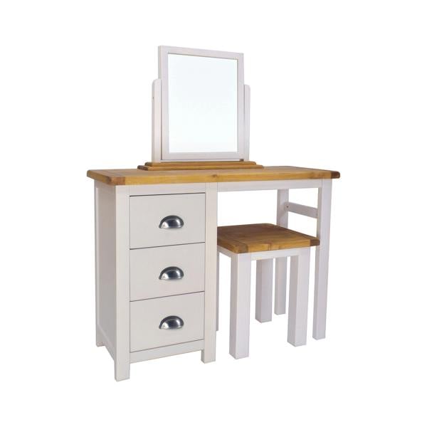 Argenta 3 Drawer Dressing Table Set Chrome Cup Handle