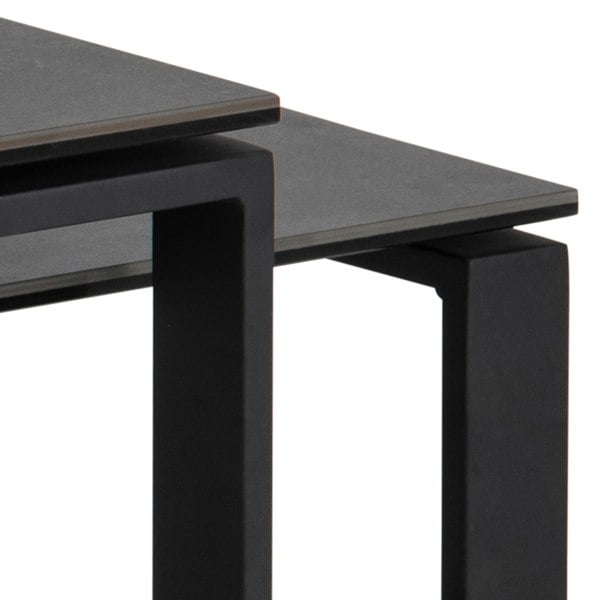 Furniture To Go Katrine Ceramic Coffee Table Set in Black