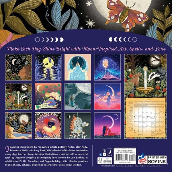 Llewellyn's Magical Moon Calendar 2027, Wall Calendars, Month To View, Natural World, Gift