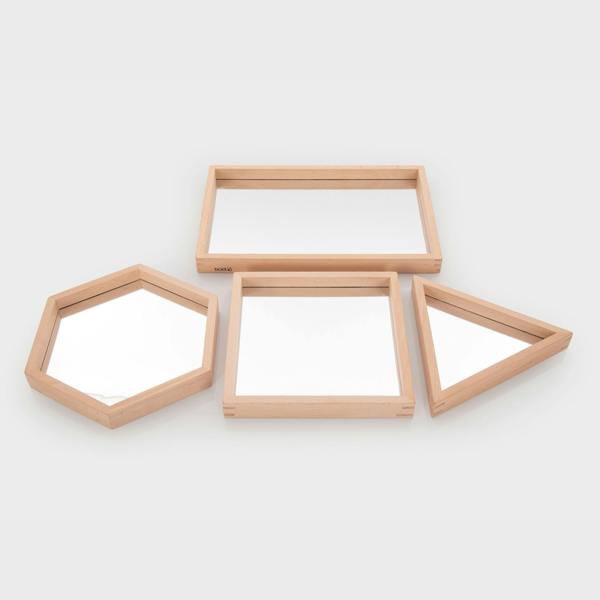 tickit Wooden Shape Mirror Tray