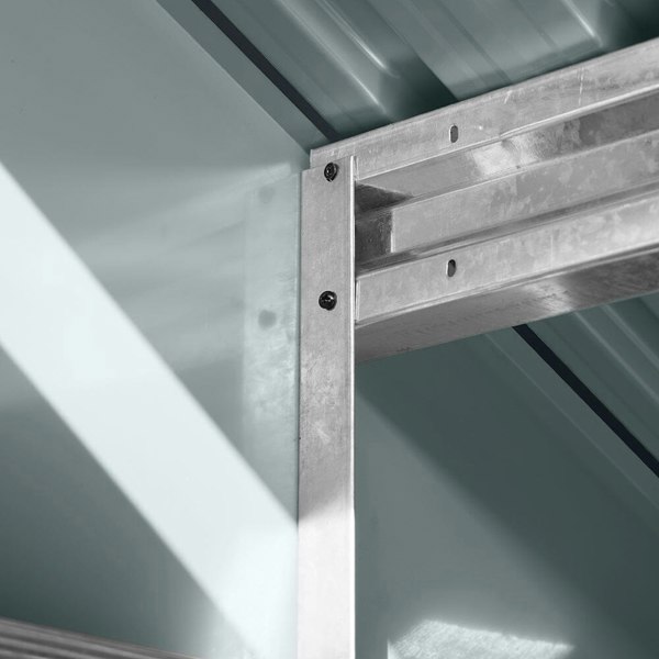 Outdoor Galvanized Steel Storage Shed with Lean-to Living and Home