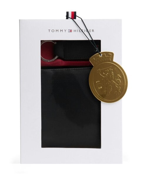 Tommy Hilfiger Eton Wallet and Key Fob Gift Set - Black