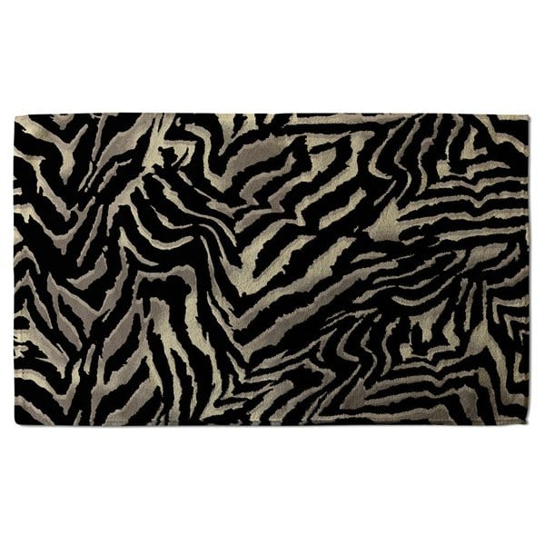 Benjamin Tate Design Gold Zebra Print (Bath Towel)