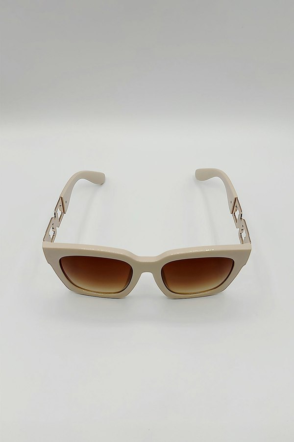SVNX Oversized Sunglasses with Gold Chain Detail