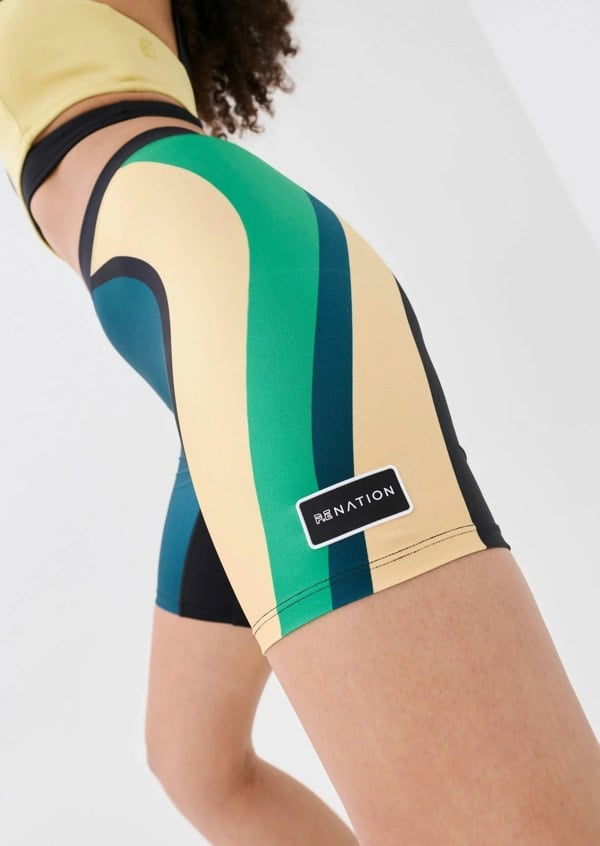 P.E Nation PE Nation Womens Reminisce Bike Short in Green