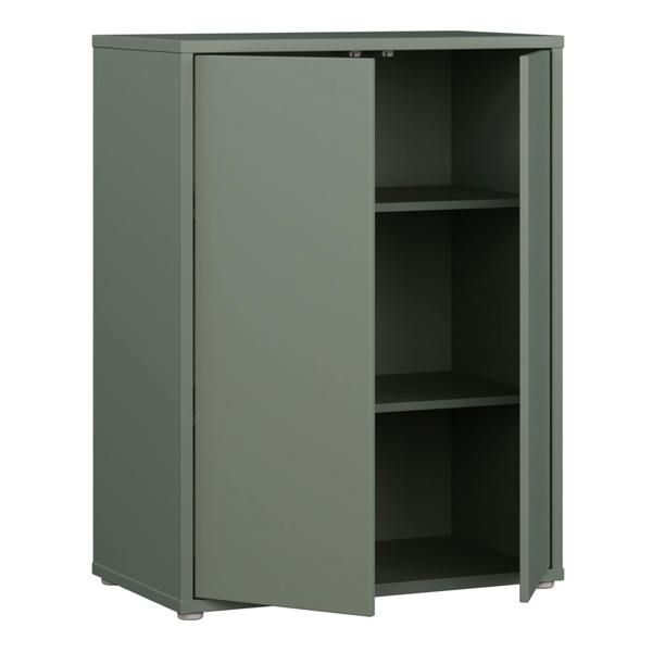Furniture To Go Alice Springs Tall 2 Door Cupboard with Push-to-Open Doors in Sage Green