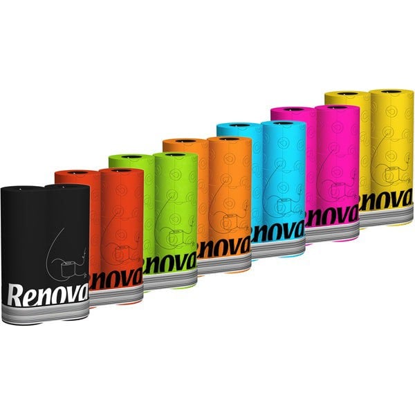 Renova Lime Green Toilet Paper. Colourful Loo Rolls That Don’t Blend In