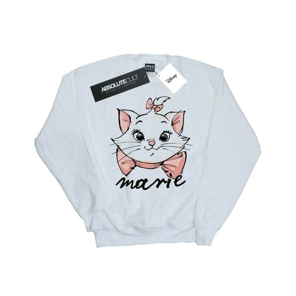 Disney Girls The Aristocats Marie Sketch Face Sweatshirt - White