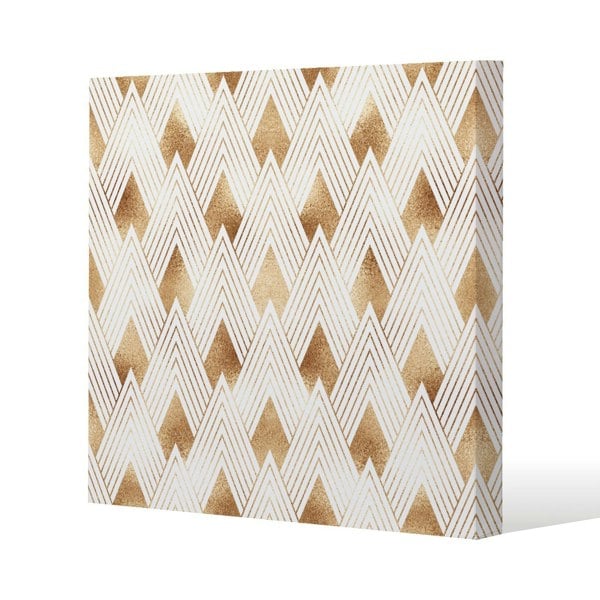 Benjamin Tate Design Geometric shapes Slim Style Canvas Print  20x20cm , 15mm Slim Real wood.