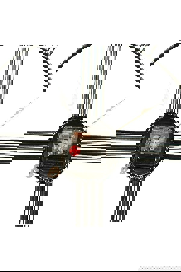 Living and Home 60cm Dia Round Skeleton Metal Wall Clock with Gold Needles