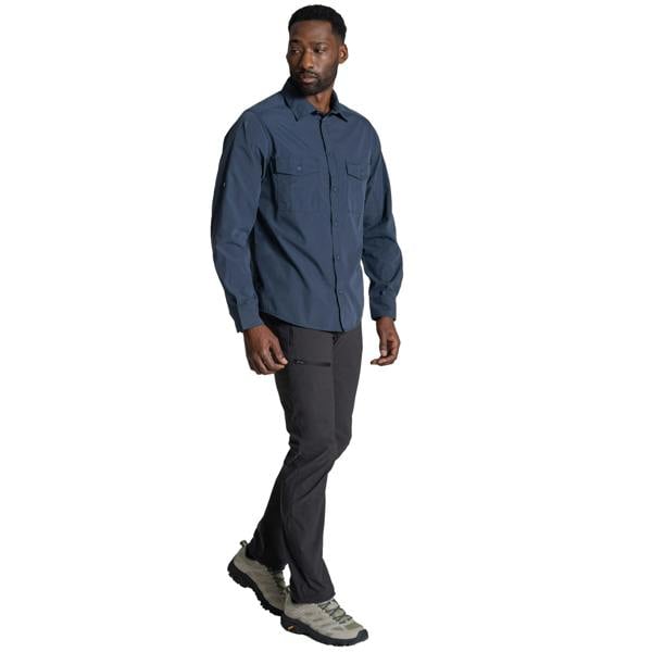 Craghoppers Mens Kiwi II Long-Sleeved Shirt - Ombre Blue - 