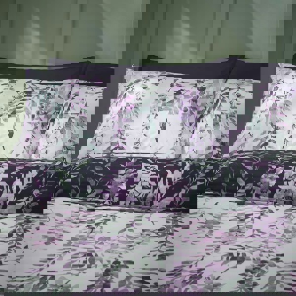 Catherine Lansfield Wisteria Floral Reversible Duvet Cover Set