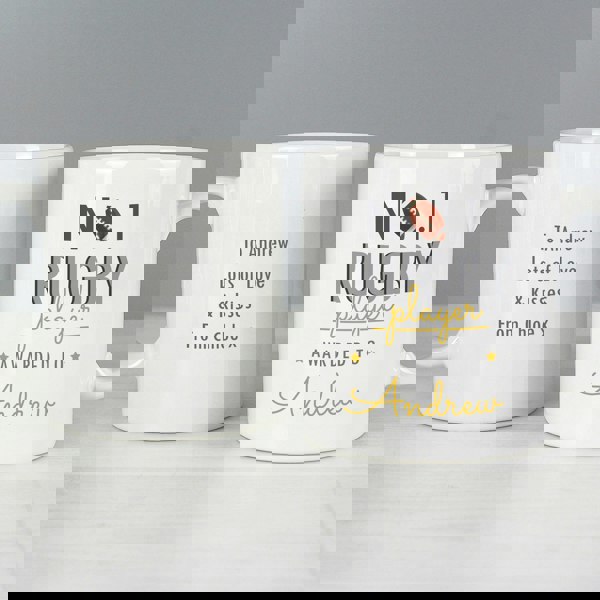 Personalised Memento Company Personalised No.1 Rugby Player Mug