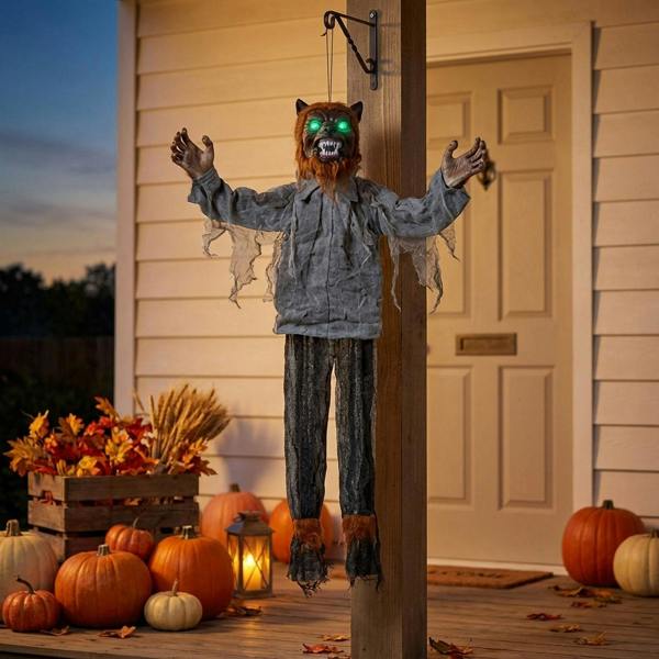 Garden Greatness Hanging Light Up Animated Haunted Werewolf