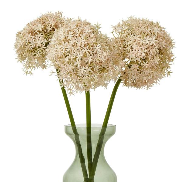 Wyld Haus Set of 3 Artificial Flowers Pink Giant Allium Stems