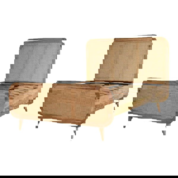 Artisan Furniture Solid Wood Rattan Bed