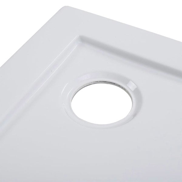 Livingandhome 900x700mm Rectangular Shower Tray White, DM0405DM0423 Living and Home