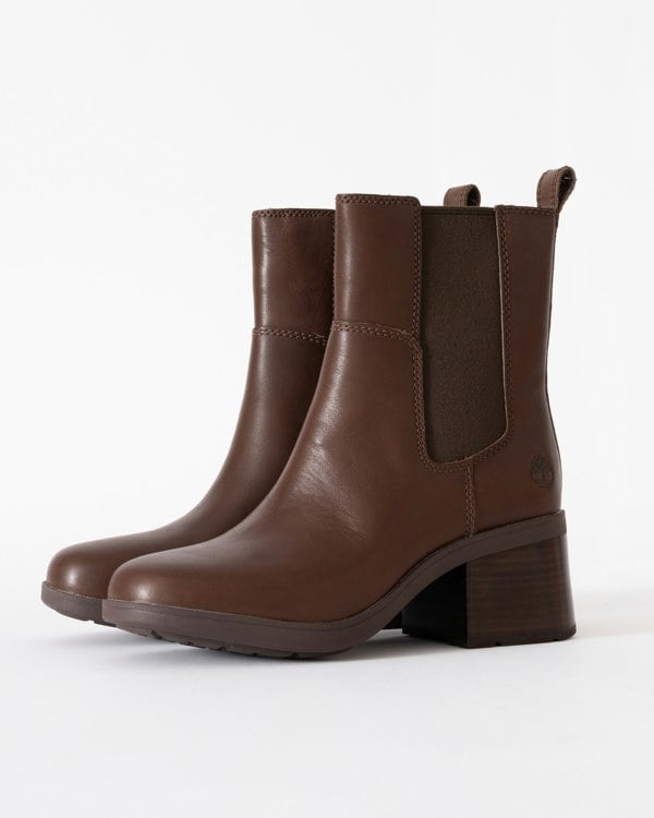 Timberland Bellevaux Mid Womens Chelsea Boot - Dark Brown Full Grain