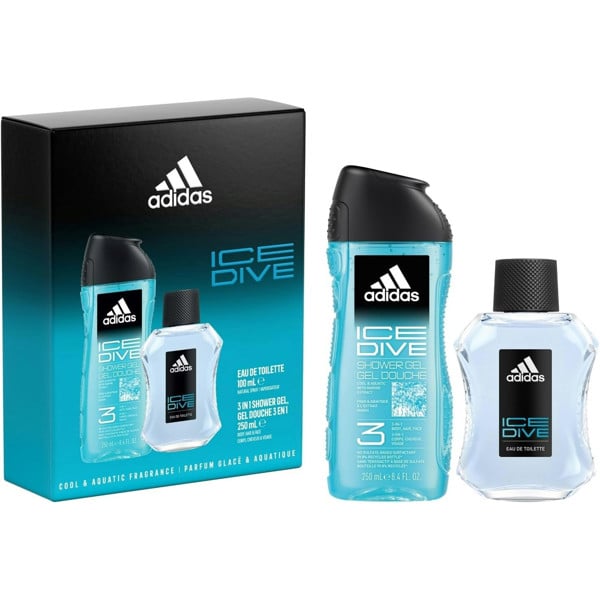 Adidas Ice Dive Gift Set with Eau de Toilette 100ml & Shower Gel 250ml