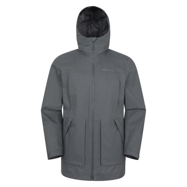Mountain Warehouse Mens Harbour Waterproof Jacket - Grey - 