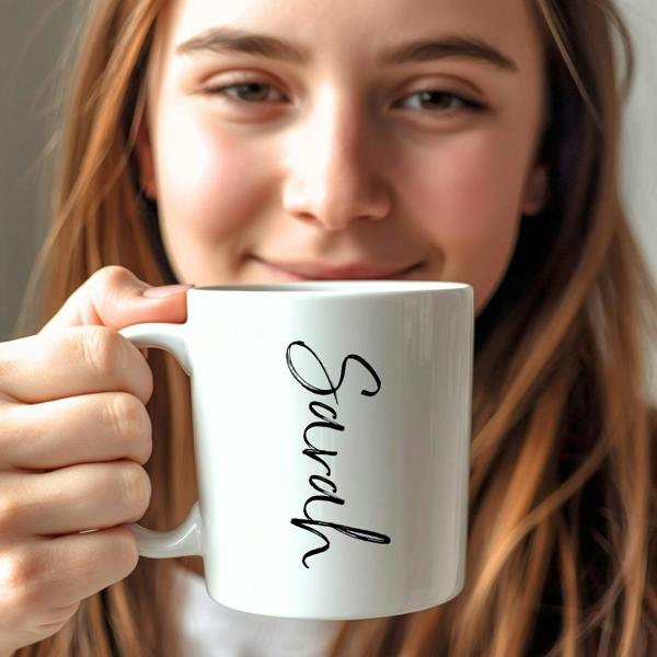 Personalised Script Name Mug Gift | Friend Mum Sister Gift