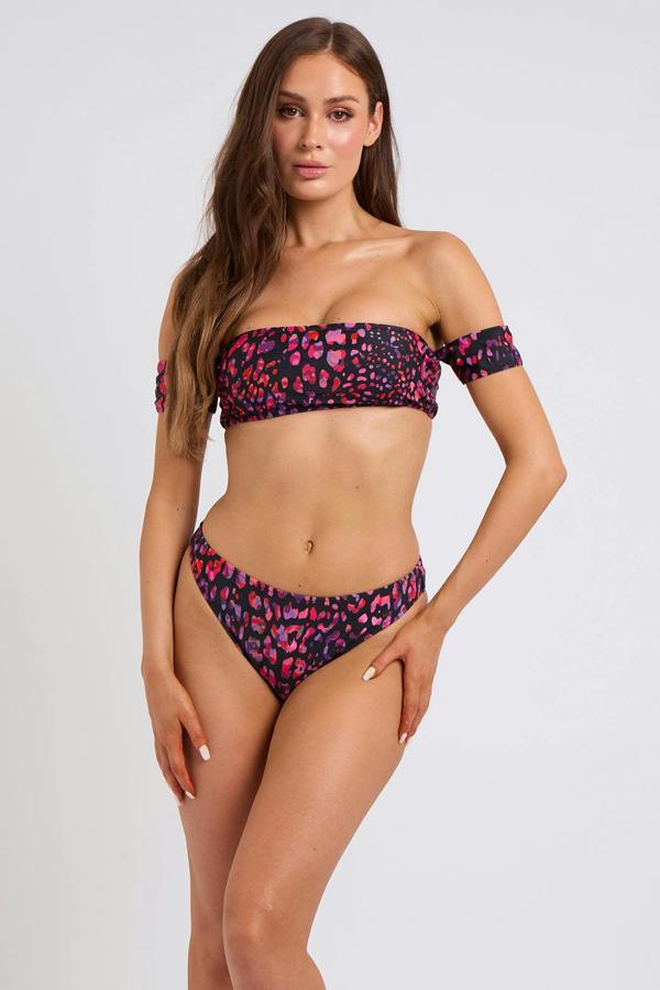 Urban Bliss Pink Animal Bandeau Bikini Top