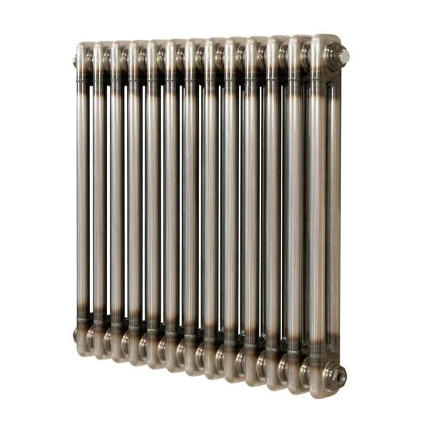 Monstershop Traditional 2 Column Radiator - 600 x 605mm - Raw Metal