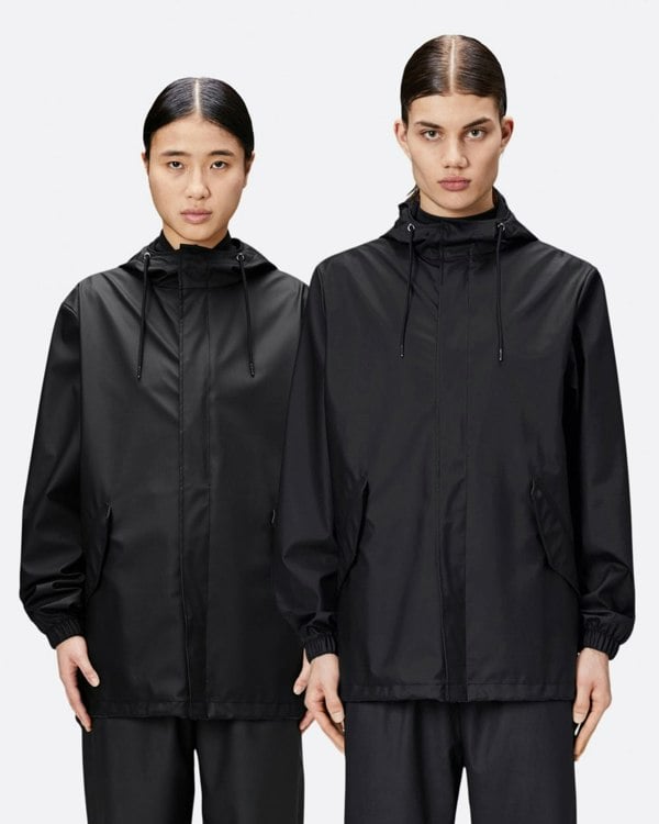 Rains Unisex Fishtail Jacket - 01 Black