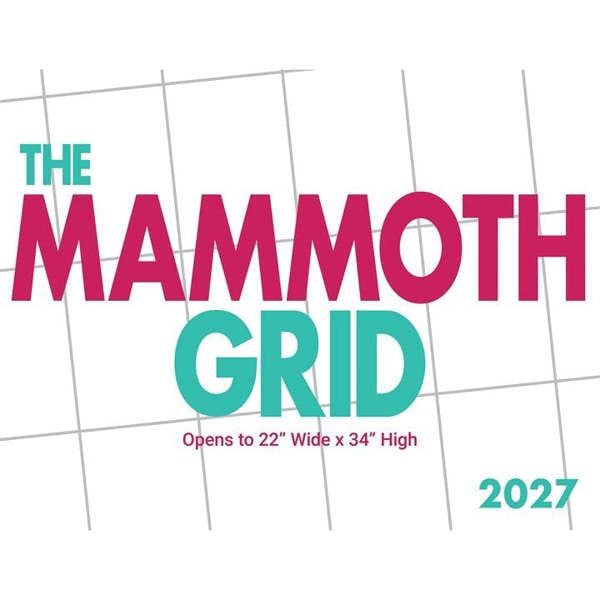 The Mammoth Grid Super Deluxe Calendar 2027, Deluxe Calendars, Month To View, Basics, Gift