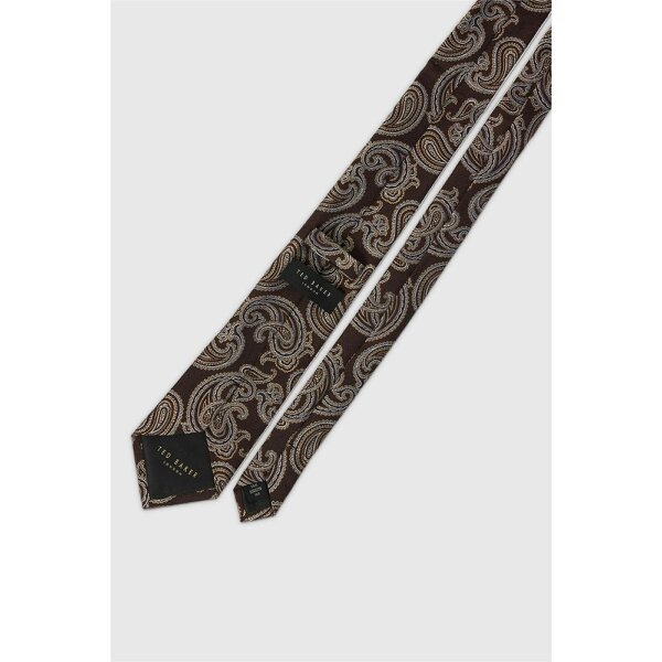 Ted Baker Brown Paisley Boucle Tie