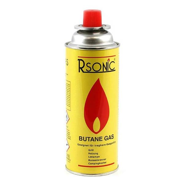 Butane gas canister for camping stoves and cookers