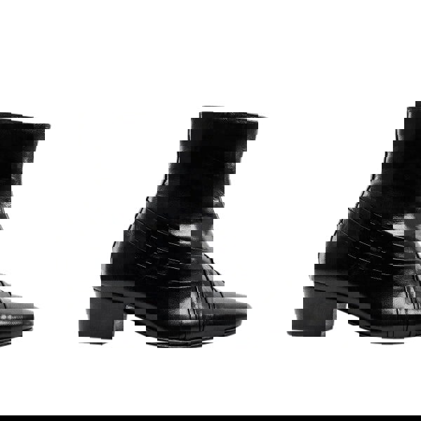 Club Cubano SALVATORE Mens Leather Cuban Heel Boots Black