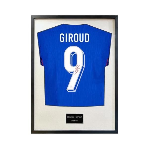 Olivier Giroud Signed France Shirt Standard Frame