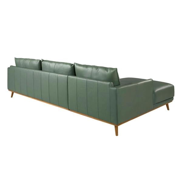 Angel Cerdá Corner sofa in green leather 6199/6200