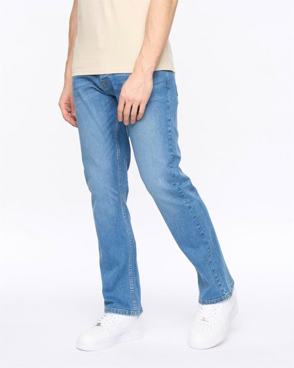 Crosshatch Winsbury Bootcut Jeans Stone Wash