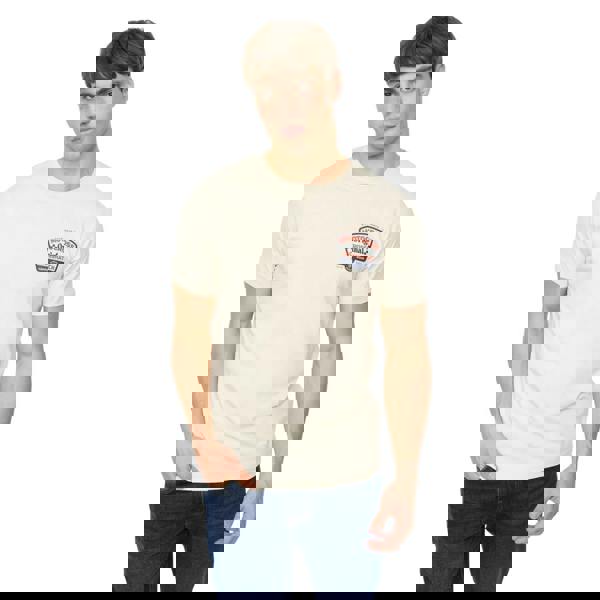 Crosshatch Mens Motocross T-Shirt - Off White - 