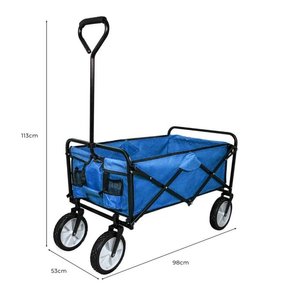 Monstershop Foldable Garden Cart - Blue