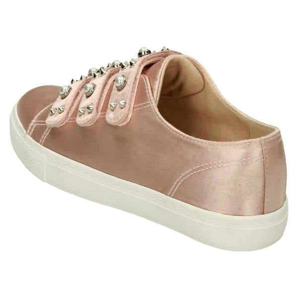 Spot On Ladies Spot On Pearl Strap Trainers